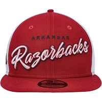 Men's New Era  Cardinal Arkansas Razorbacks Outright 9FIFTY Snapback Hat