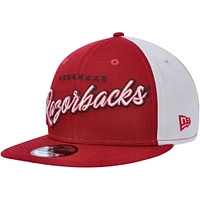 Men's New Era  Cardinal Arkansas Razorbacks Outright 9FIFTY Snapback Hat