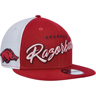 Casquette Snapback Outright 9FIFTY Cardinal Arkansas Razorbacks New Era pour homme