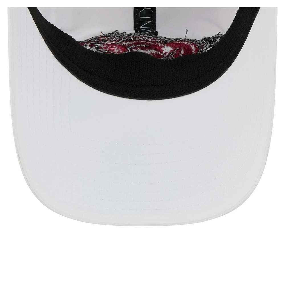 Men's New Era White Arkansas Razorbacks Active Ripstop 9TWENTY Adjustable Hat