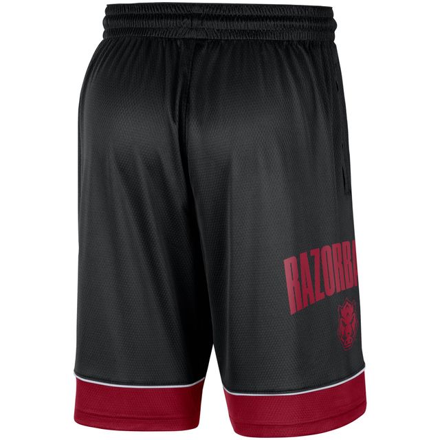 Short Nike Arkansas Razorbacks Fast Break Performance pour homme, noir