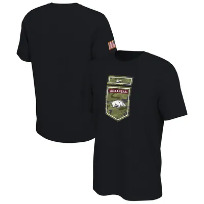 Arkansas Razorbacks Nike Veterans Camo T-Shirt - Black