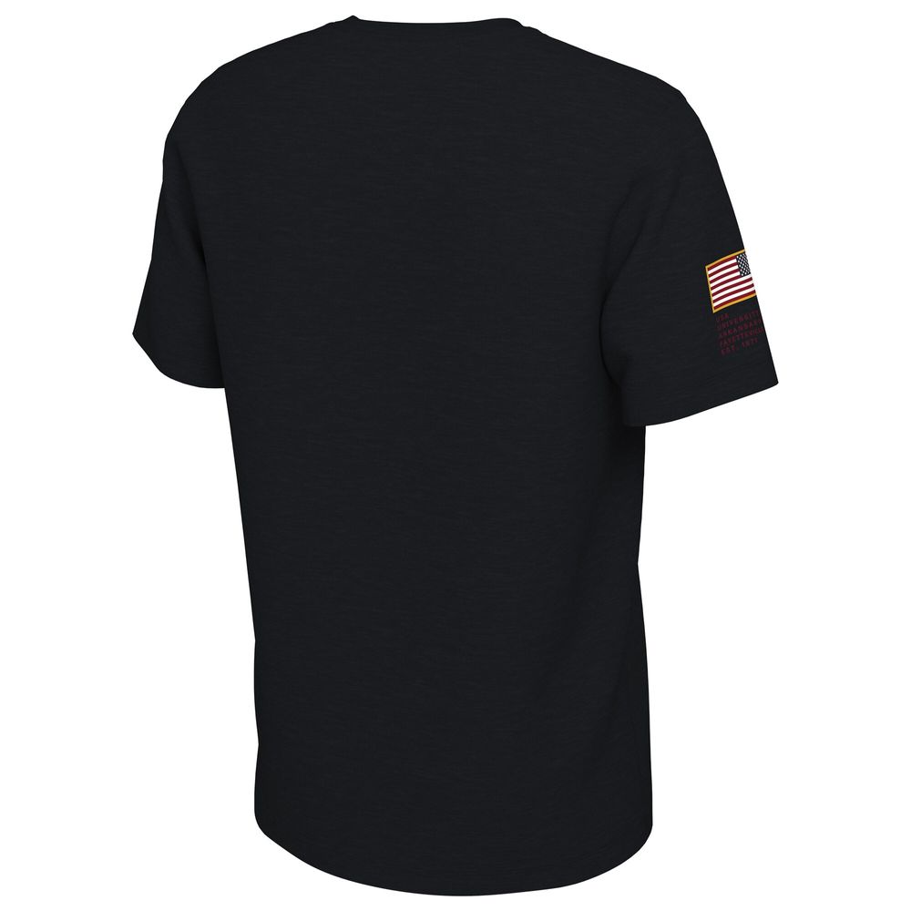 Men's Nike Black Arkansas Razorbacks Veterans Camo T-Shirt