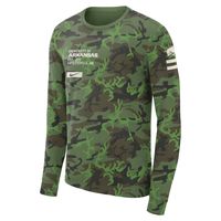 Men's Nike Camo Arkansas Razorbacks Military Long Sleeve T-Shirt