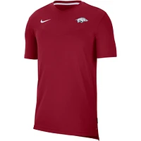 Men's Nike Cardinal Arkansas Razorbacks 2022 Coaches UV Performance T-Shirt