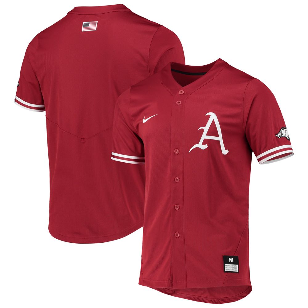 Men's Nike Cardinal Arkansas Razorbacks Replica Baseball Jersey