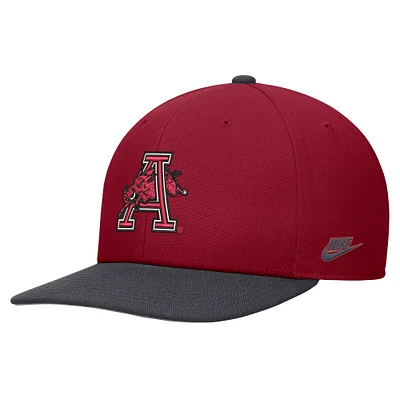 Casquette Snapback Vintage Nike Cardinal Arkansas Razorbacks pour homme