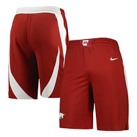 Nike Crimson Arkansas Razorbacks Replica Team Short de basketball pour homme