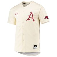 Men's Nike Natural Arkansas Razorbacks Replica Baseball Jersey