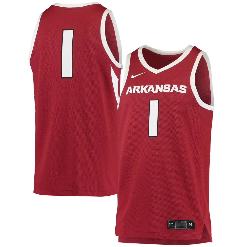 Maillot Nike #1 Crimson Arkansas Razorbacks réplique pour homme