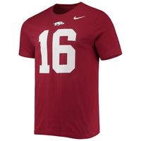 Men's Nike Treylon Burks Cardinal Arkansas Razorbacks 2022 NFL Draft Name & Number T-Shirt