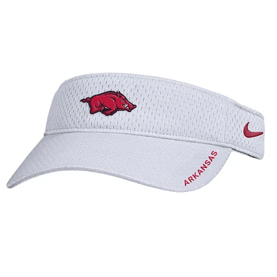Men's Nike White Arkansas Razorbacks On-Field Softball Authentic Ace Performance Adjustable Visor