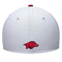 Men's Nike White Arkansas Razorbacks Rise Flex Hat