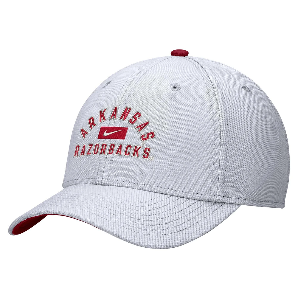 Men's Nike White Arkansas Razorbacks Rise Flex Hat