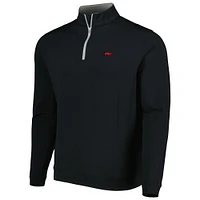 Men's Peter Millar Black Arkansas Razorbacks Perth Performance Quarter-Zip Top