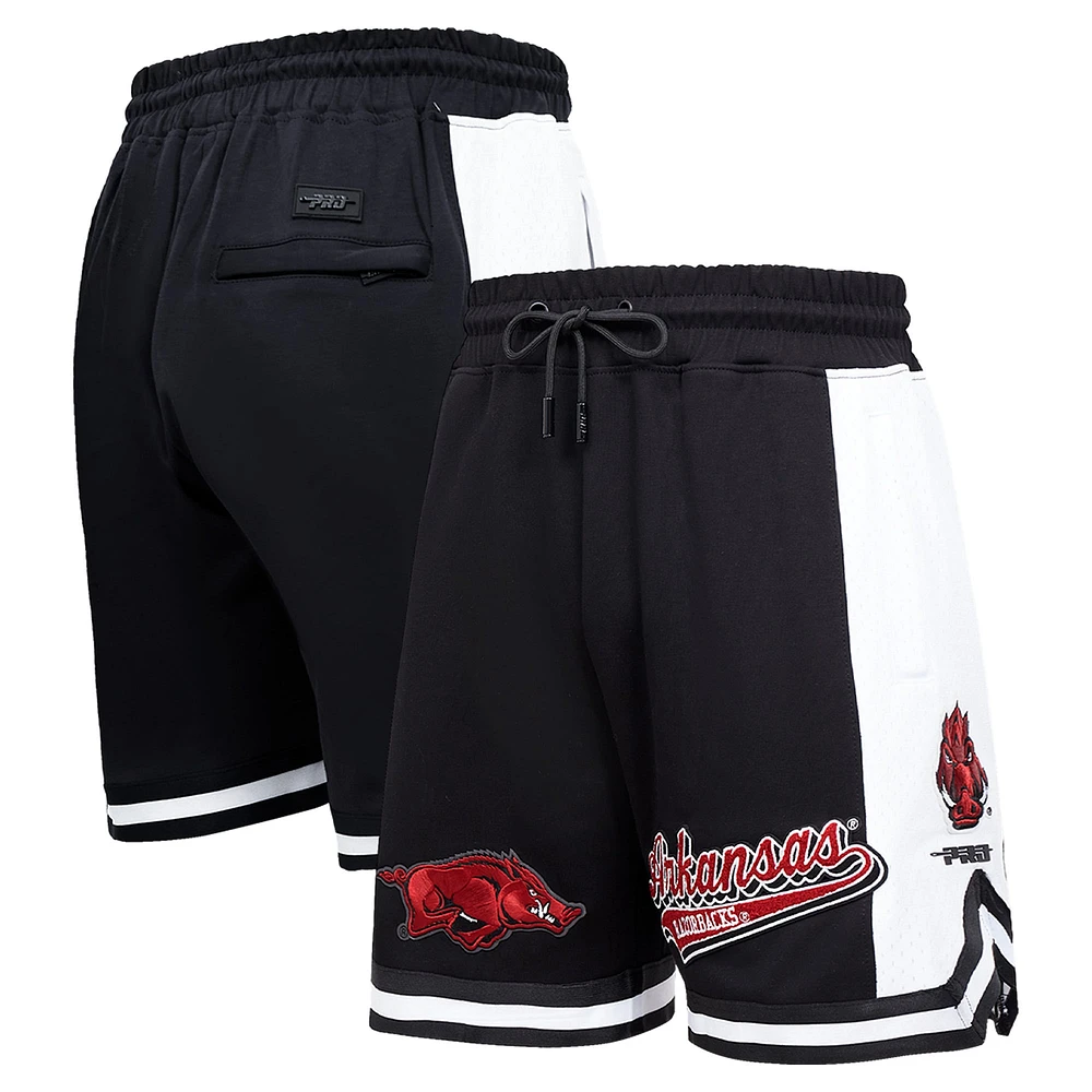 Short Pro Standard noir Arkansas Razorbacks Script Tail DK 2.0 pour hommes