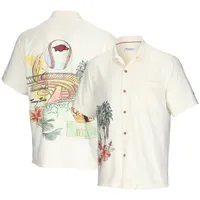 Chemise boutonnée Tommy Bahama Arkansas Razorbacks Paradise Fly Ball Camp pour homme