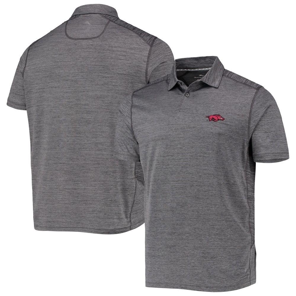 Men's Tommy Bahama Gray Arkansas Razorbacks Delray IslandZone Polo