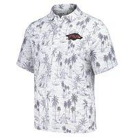 Men's Tommy Bahama Gray Arkansas Razorbacks Sport Cabana Shores IslandZone Tri-Blend Polo