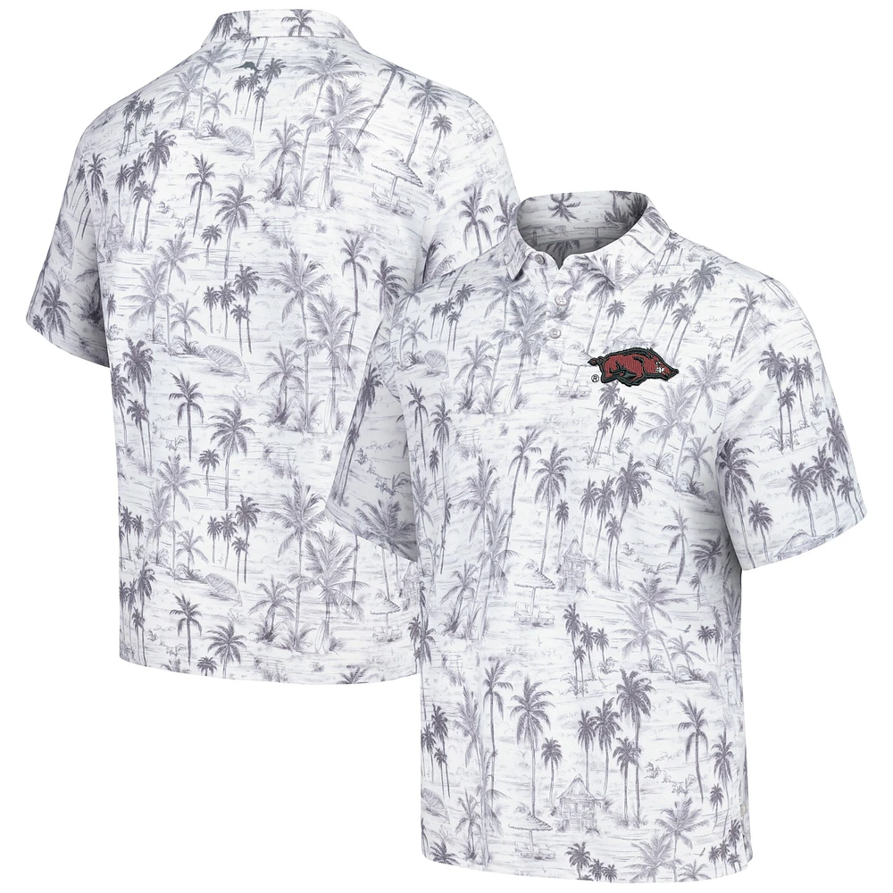 Polo tri-mélange Tommy Bahama pour hommes, Arkansas Razorbacks Sport Cabana Shores IslandZone