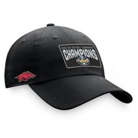 Men's Top of the World Black Arkansas Razorbacks 2022 SEC Softball Conference Tournament Champions Crew Adjustable Hat