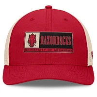 Casquette ajustable Bennett Trucker pour homme Top of the World Cardinal/Natural Arkansas Razorbacks