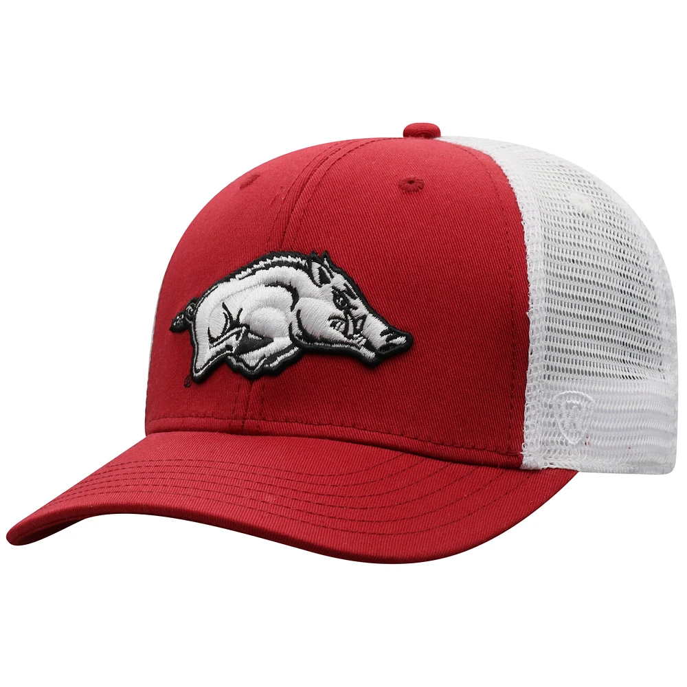 Casquette Snapback Top of the World Cardinal/White Arkansas Razorbacks pour homme