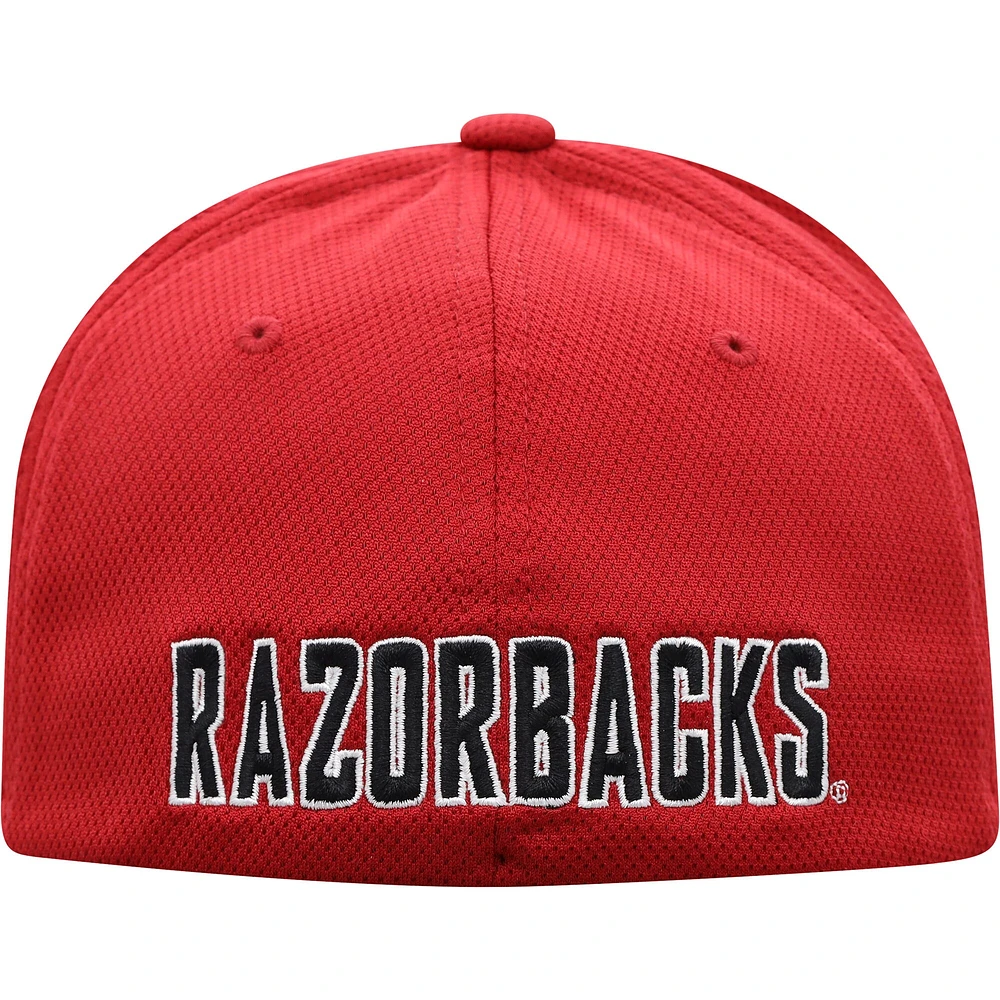 Men's Top of the World Cardinal Arkansas Razorbacks Reflex Logo Flex Hat