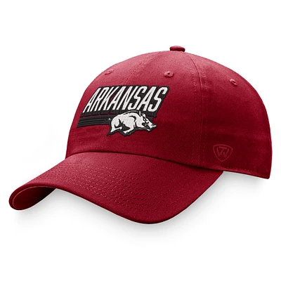 Men's Top of the World Cardinal Arkansas Razorbacks Slice Adjustable Hat