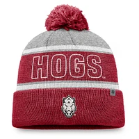 Men's Top of the World Cardinal Arkansas Razorbacks Two-Tone Cuffed Knit Hat with Pom
