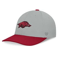 Men's Top of the World  Gray/Cardinal Arkansas Razorbacks Mick Flex Hat