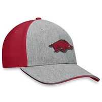 Men's Top of the World Heather Gray/Cardinal Arkansas Razorbacks Merge Flex Hat
