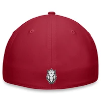 Men's Top of the World Heather Gray/Cardinal Arkansas Razorbacks Merge Flex Hat