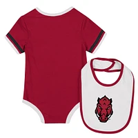 Ensemble body et bavoir pour nouveau-né nourrisson Colosseum Cardinal Arkansas Razorbacks