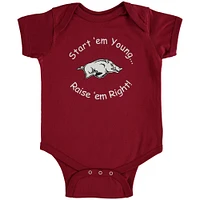 Newborn & Infant Cardinal Arkansas Razorbacks Start 'Em Young Bodysuit