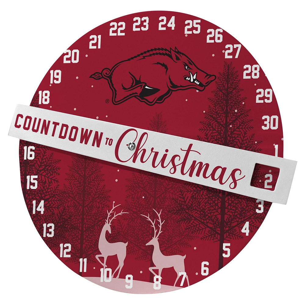 Pegasus Arkansas Razorbacks Compte à rebours jusqu’au panneau mural de Noël