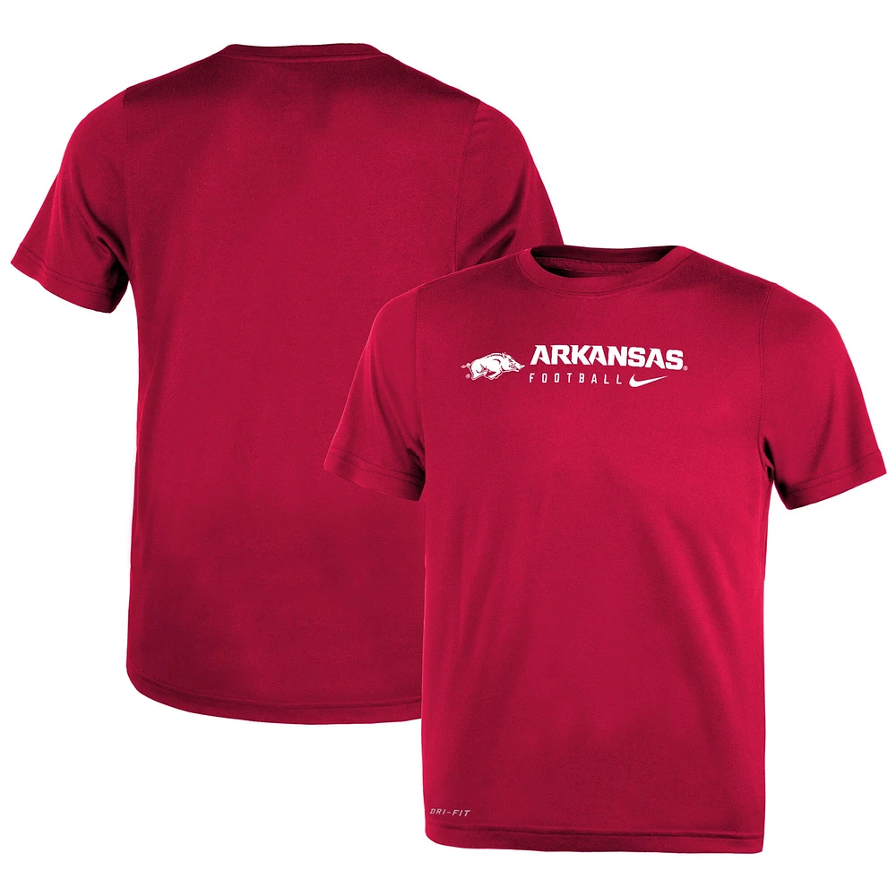 Préscolaire Nike Cardinal Arkansas Razorbacks 2023 Sideline Legend Performance T-shirt