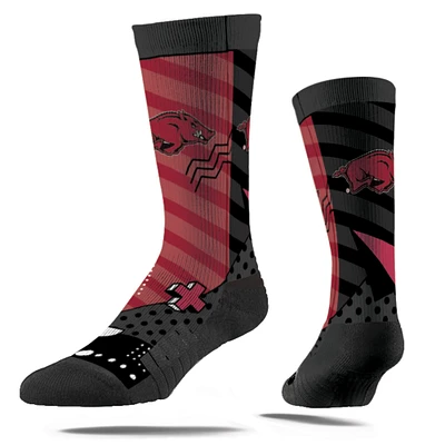 Strideline Arkansas Razorbacks Geo Block Crew Chaussettes