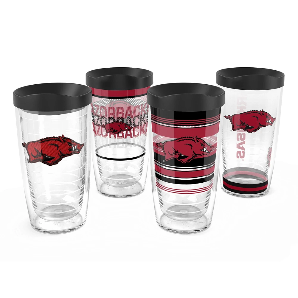 Tervis Arkansas Razorbacks paquet de quatre 16oz. Ensemble de gobelets classiques