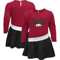 Toddler Cardinal Arkansas Razorbacks Heart to French Terry Dress