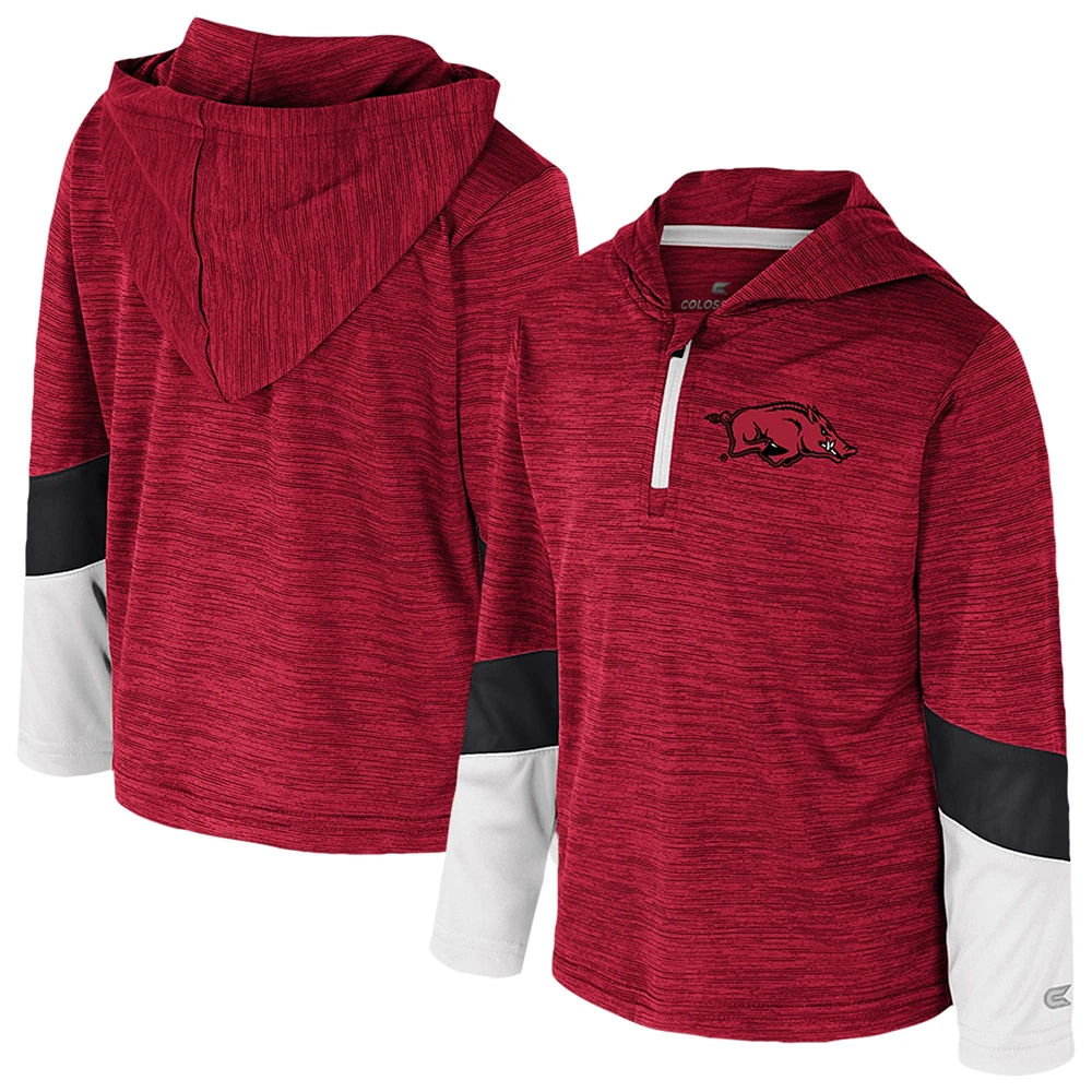 Coupe-vent zippé à 1/4 pour tout-petits Colosseum Cardinal Arkansas Razorbacks Rylos