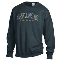 Sweat-shirt surdimensionné unisexe ComfortWash gris Arkansas Razorbacks