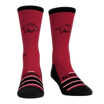 Unisex Rock Em Socks Arkansas Razorbacks Gametime Stripe Crew