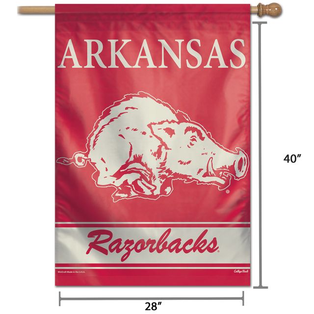 WinCraft Arkansas Razorbacks 28" x 40" Bannière verticale simple face College Vault