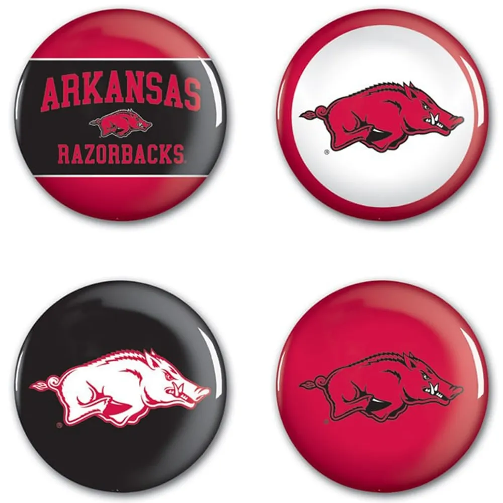 Lot de 4 boutons WinCraft Arkansas Razorbacks