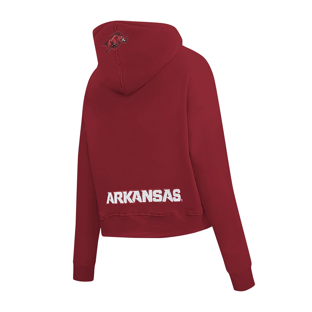 Veste à capuche entièrement zippée sequins Game Day Pro Standard Cardinal Arkansas Razorbacks pour femme