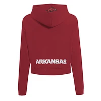 Women's Pro Standard Cardinal Arkansas Razorbacks Game Day Sequin Full-Zip Hooded Jacket