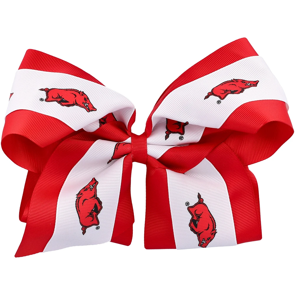 Women's Arkansas Razorbacks Jumbo 3" Layered Bow