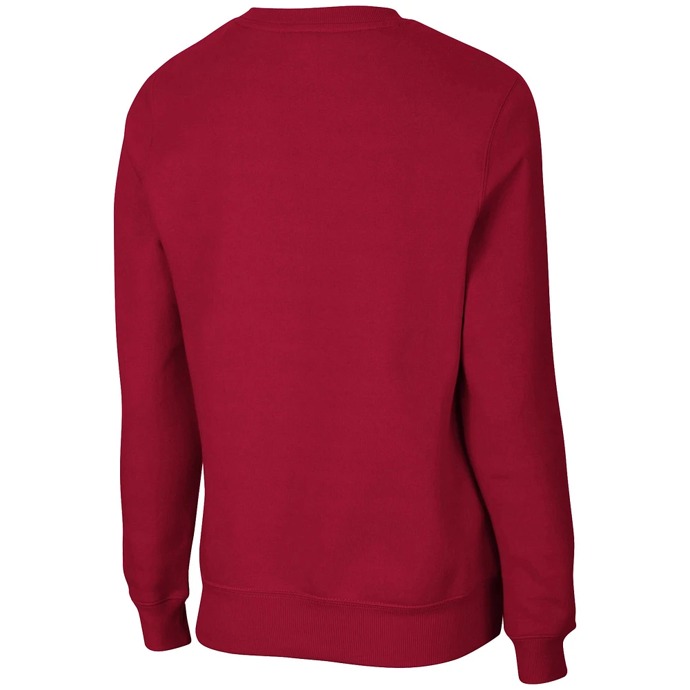 Women's Colosseum Cardinal Arkansas Razorbacks Campanile Pullover Sweatshirt