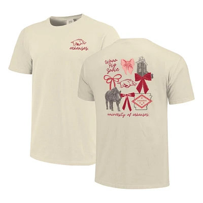 T-shirt Coquette Arkansas Razorbacks pour femme, couleurs naturelles et confortables